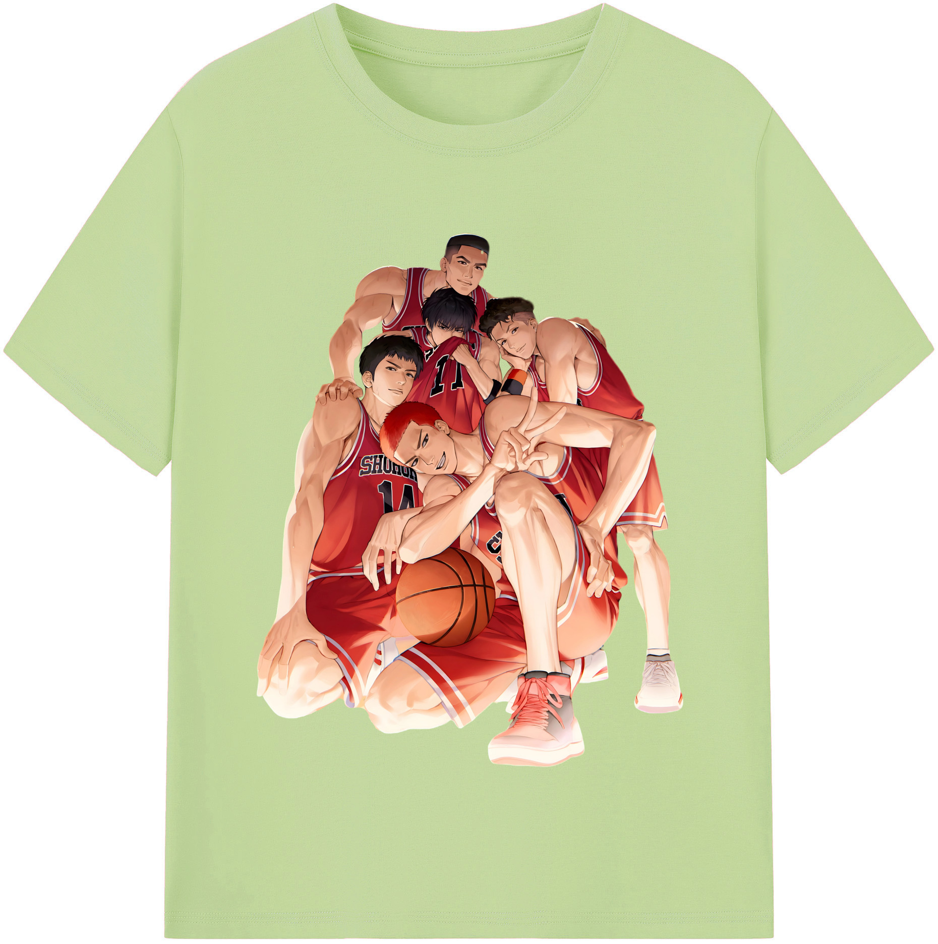 SLAM DUNK／スラムダンク 綿100％半袖Tシャツ（フロントプリント）